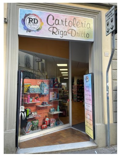 Ingresso Cartoleria Riga Dritto Firenze